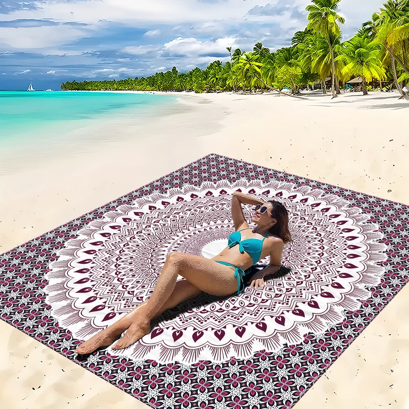Strandmatte mit Mandala-Design Skanto