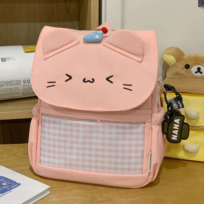 Charmanter Mini-Schulrucksack für Kinder mit Katzengesicht