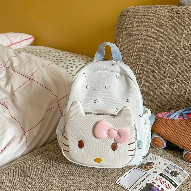Niedliche Mini-Schultasche für Kinder mit Katzenmotiv