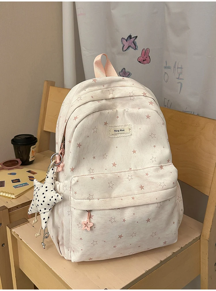 Vielseitige Schultasche mit Sternenprint