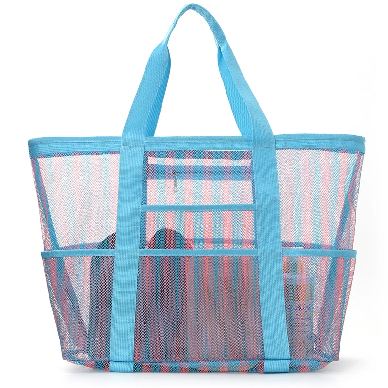 Strandtasche aus strapazierfähigem Netzmaterial mit stabilen Griffen Skanto