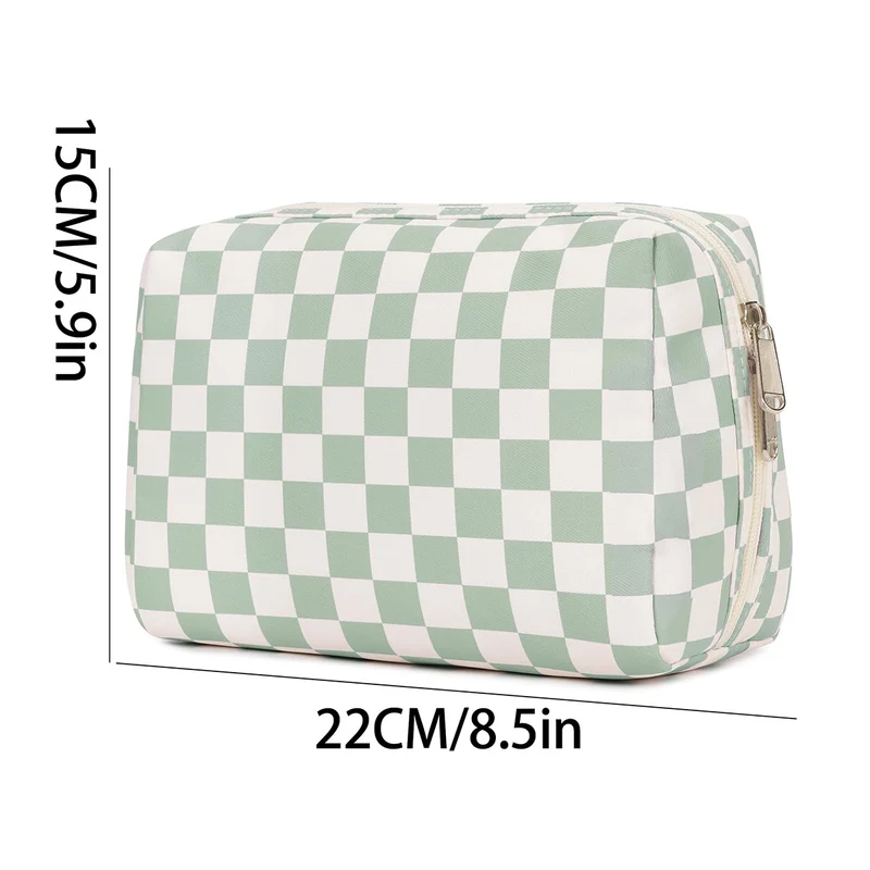 Stylische Kosmetiktasche mit Karomuster Skanto