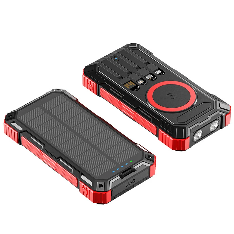 Solar Powerbank mit integriertem LED-Licht Skanto