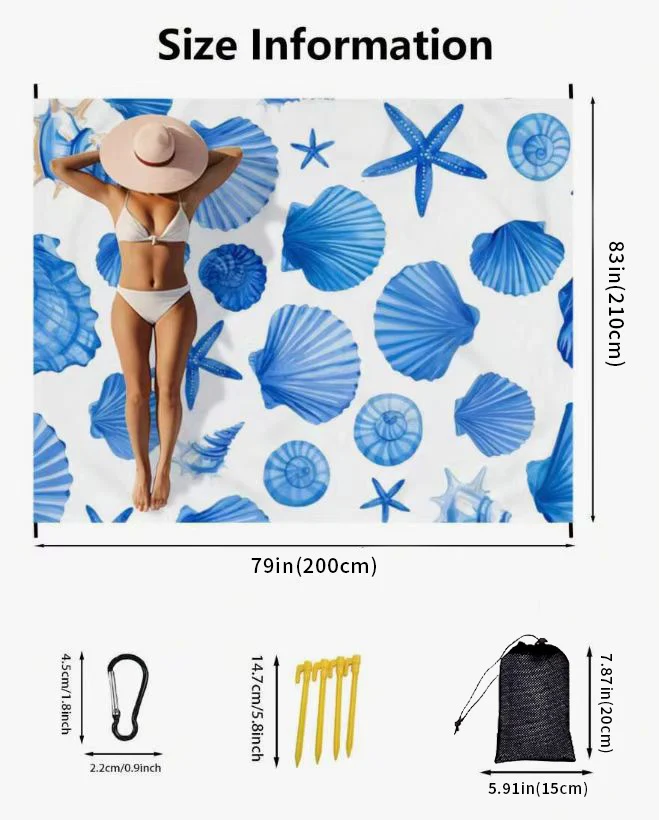 Extra große tragbare Strandmatte Skanto