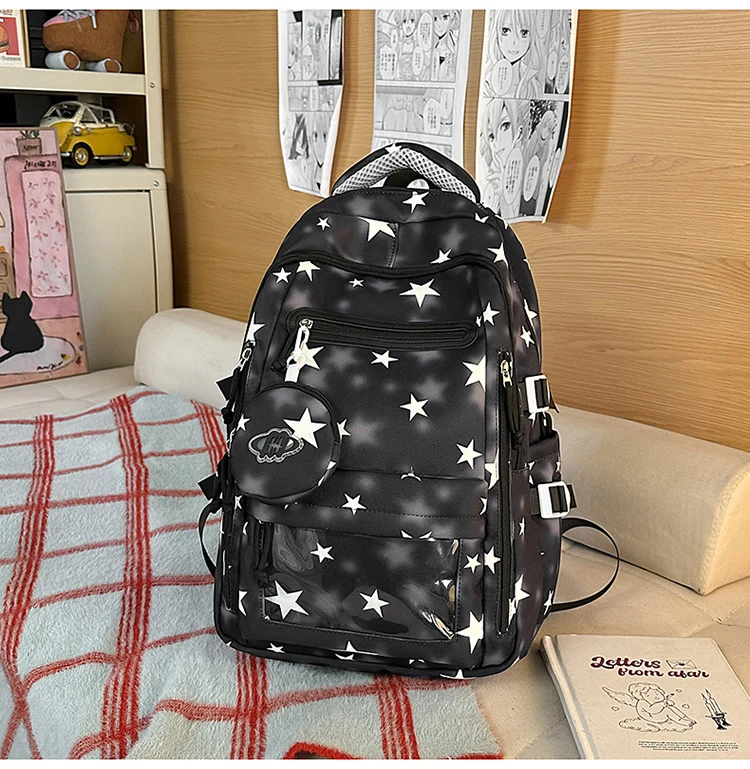 Stylischer Schulrucksack mit Sternenmuster