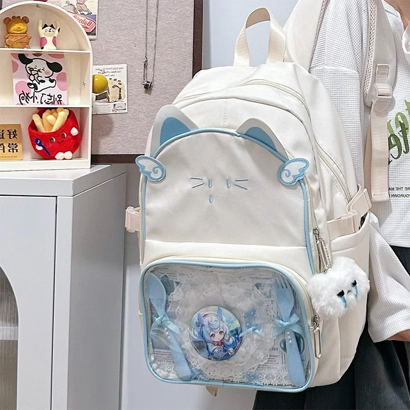 Niedlicher Schulrucksack im Katzenohren-Design