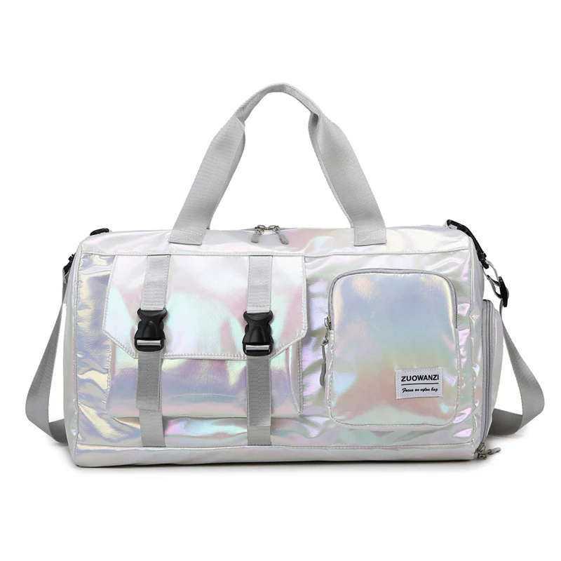 Moderne Reisetasche mit holografischer Oberfläche und praktischen Fächern Skanto