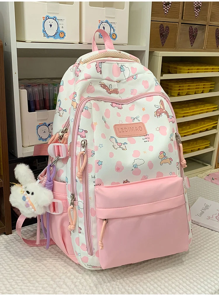 Lustiger Schulrucksack für Kinder mit Charakter-Motiv