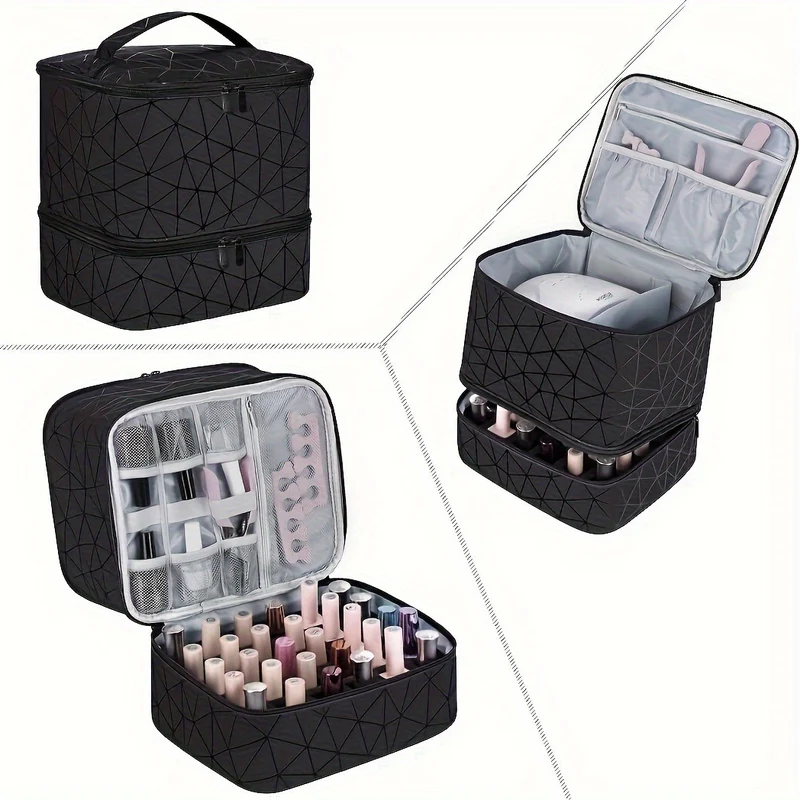 Kosmetik-Organizer-Tasche mit doppeltem Design und strapazierfähigem Innenfutter Skanto