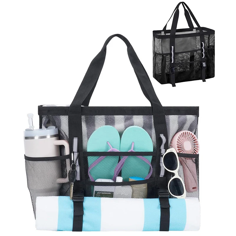 Multifunktionale Strandtasche mit Mesh-Design Skanto