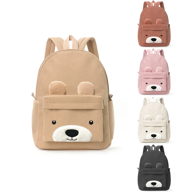 Kinderrucksack mit verspieltem Bärenmotiv Skanto