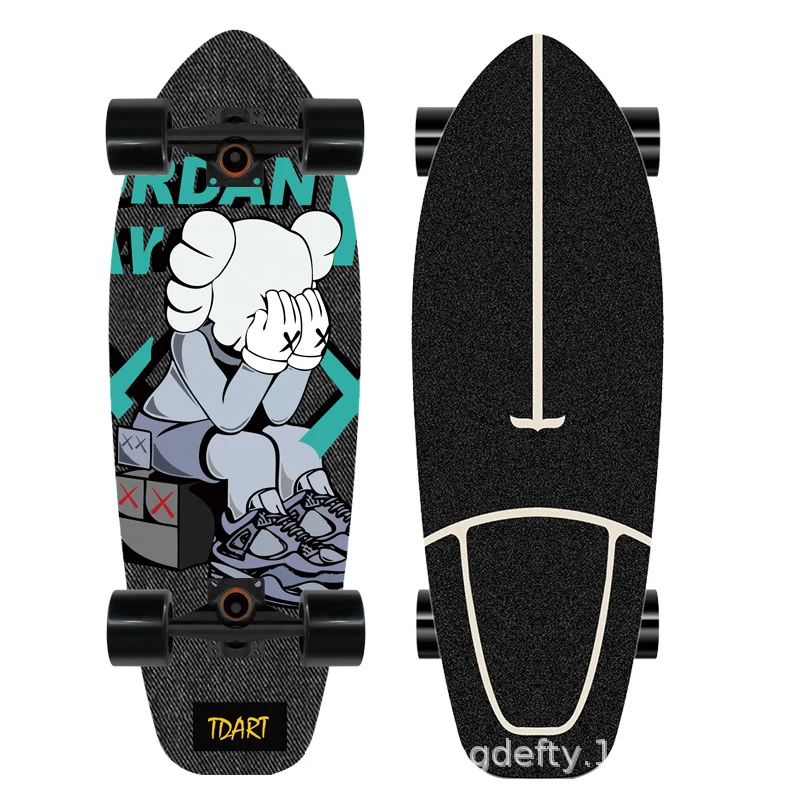 Skateboard Skanto mit künstlerischem Löwen-Design