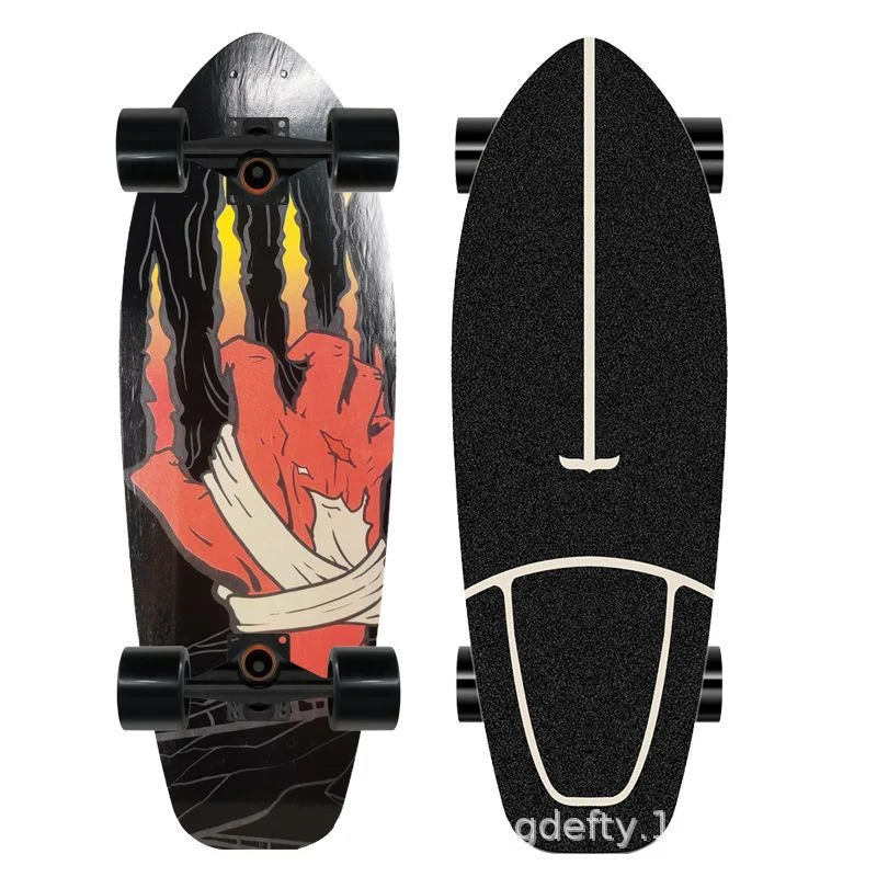 Skateboard Skanto mit künstlerischem Löwen-Design