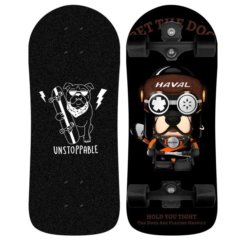 Skateboard Skanto mit Einhorn-Grafik
