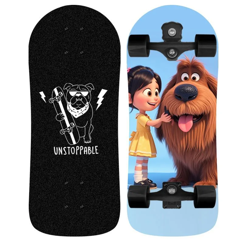 Skateboard Skanto mit Einhorn-Grafik