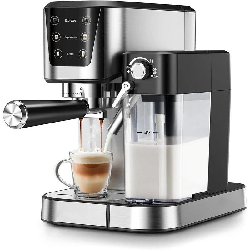 Hochleistungs-Espressomaschine mit integriertem Milchaufschäumer und präziser Brühtemperaturregelung Skanto