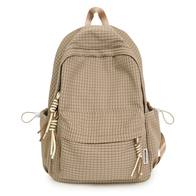 Vielseitiger leichter Schulrucksack mit Gittermuster Skanto
