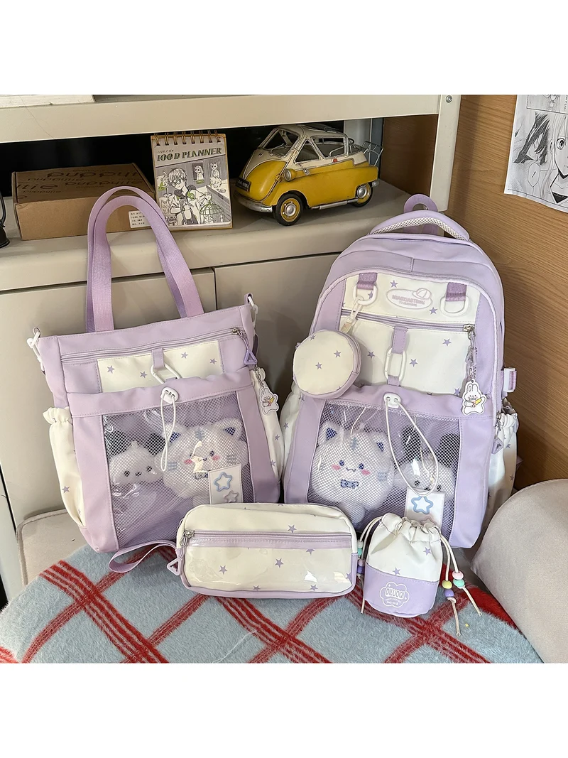 Plüsch-Schulrucksack-Set Skanto