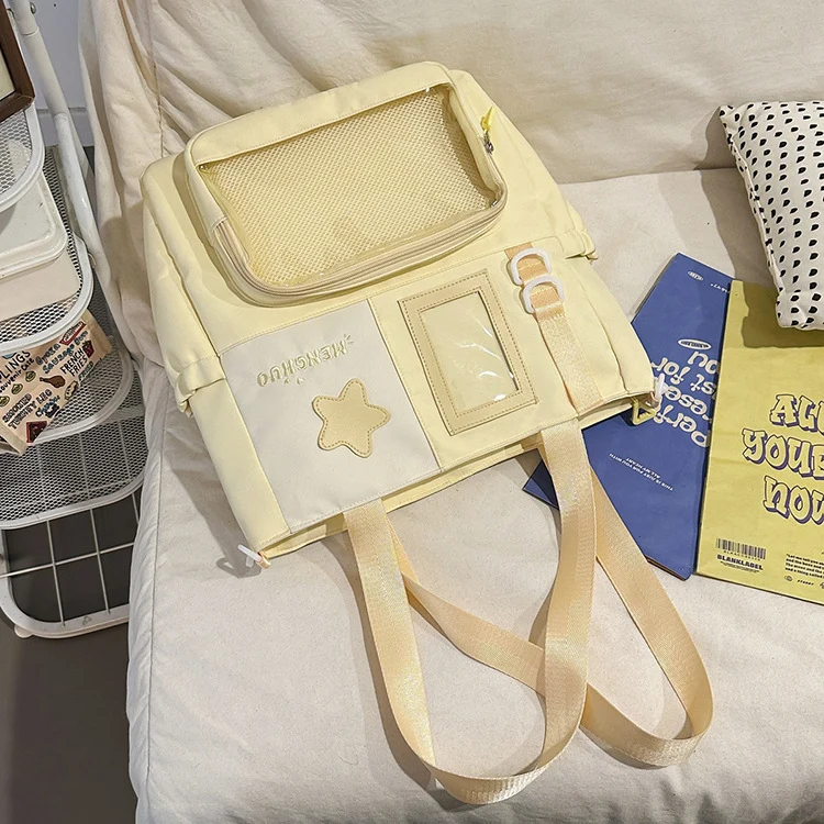 Funktionaler Schulrucksack mit transparentem Fach Skanto