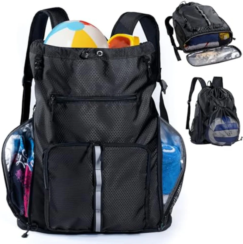 Multifunktionaler Freizeitrucksack mit speziellen Taschen für Handtücher und Sportausrüstung Skanto