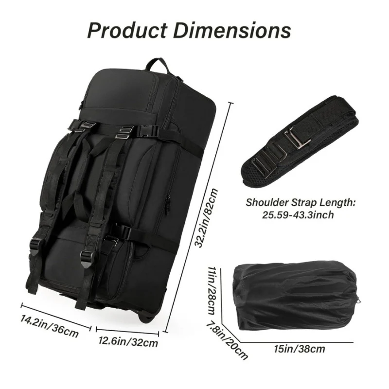 Multifunktionale Reisetasche mit integriertem Trolley-System Skanto