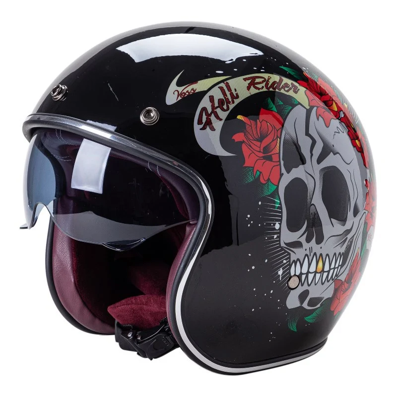 Klassischer Jet-Motorradhelm Skanto