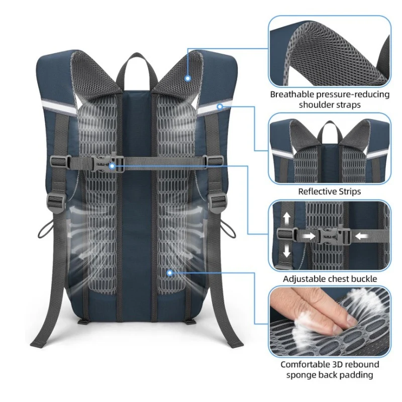 Multifunktionaler Rucksack mit ergonomischem Design und mehreren Fächern Skanto