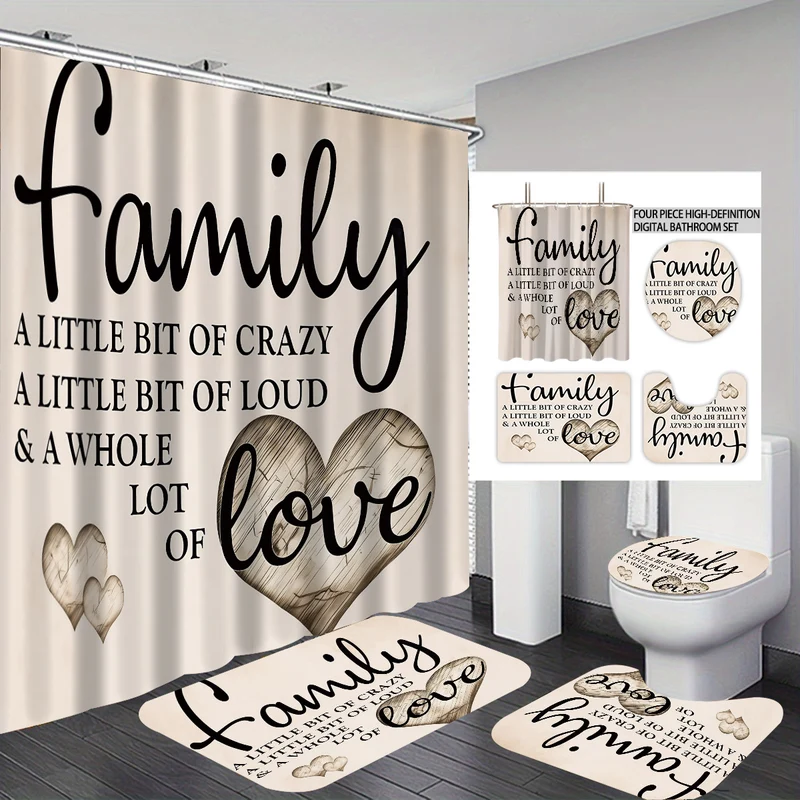 Badezimmer-Deko-Set Skanto mit Familienthema