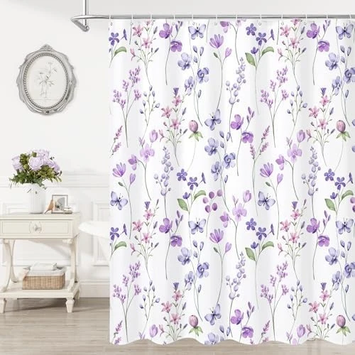 Duschvorhang Skanto mit Blumenmuster