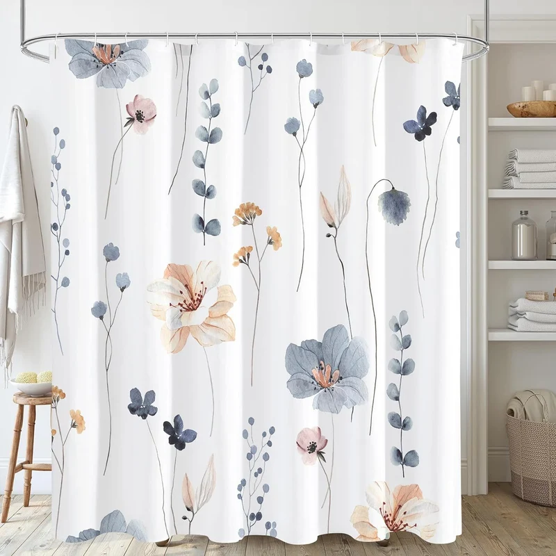 Duschvorhang Skanto mit Blumenmuster