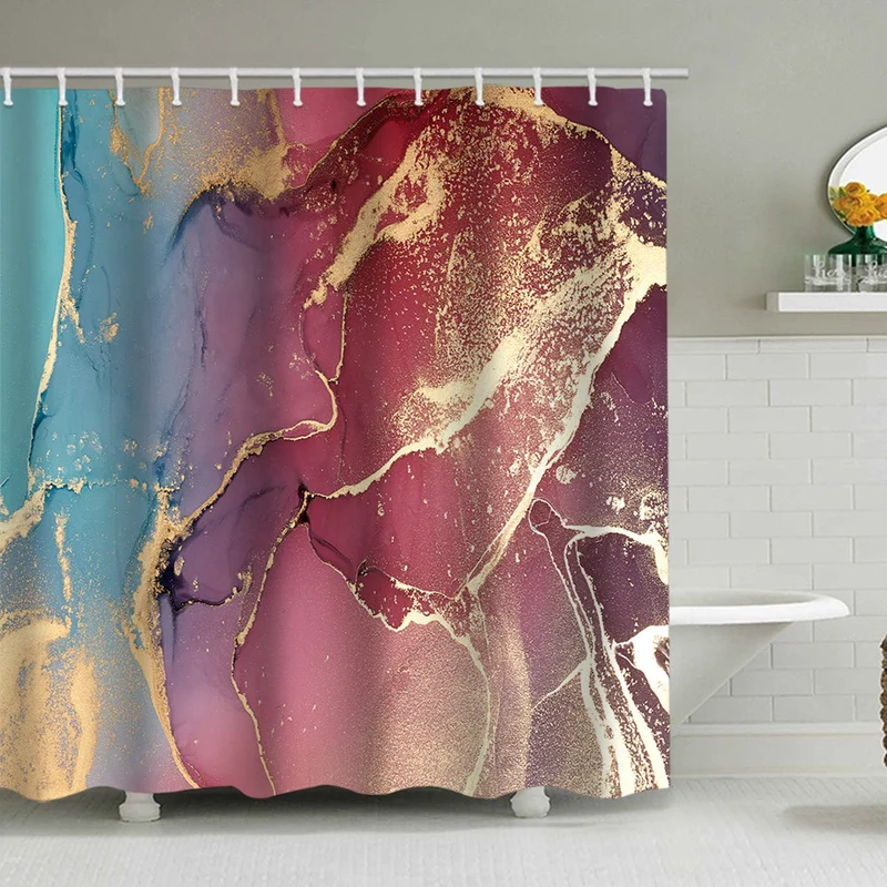 Duschvorhang Skanto mit künstlerischem Marmordesign