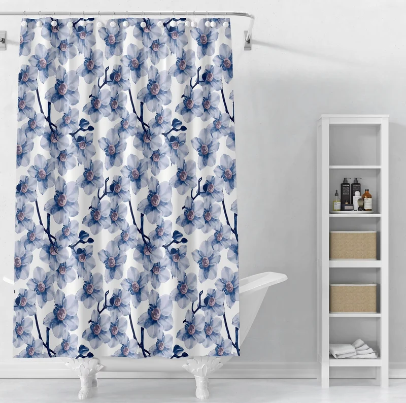 Duschvorhang Skanto mit Blumenmuster