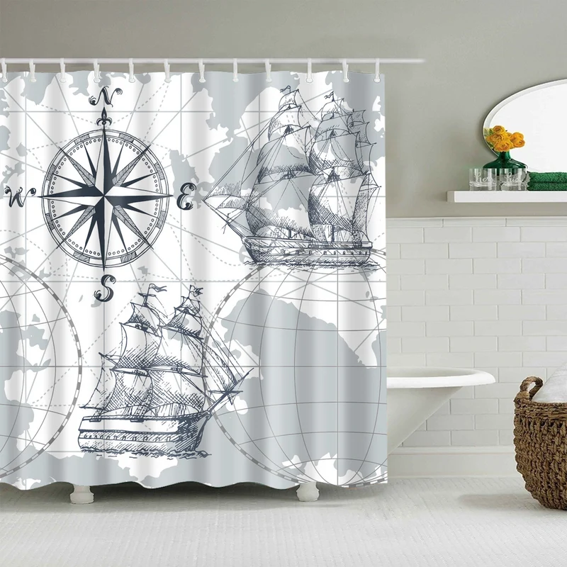 Duschvorhang Skanto mit Blumenmuster