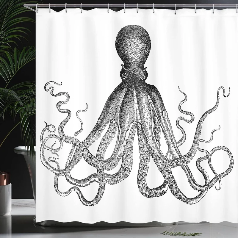 Duschvorhang Skanto mit Ozean-Kunstmotiv