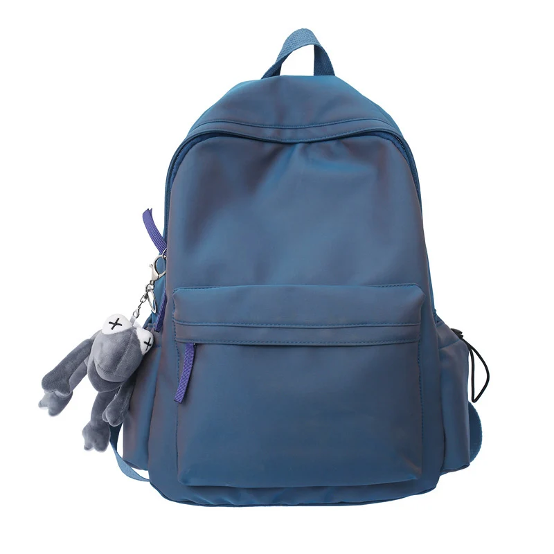 Lässiger Schulrucksack mit Plüsch-Anhänger Skanto