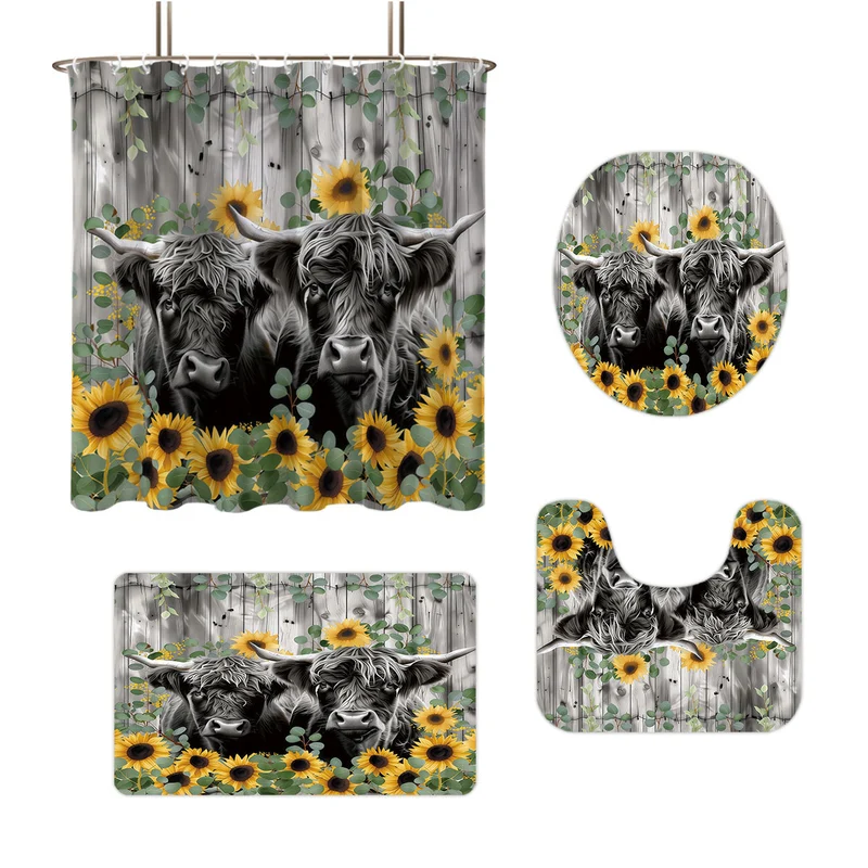 Digitales Blumenmuster Badset Skanto