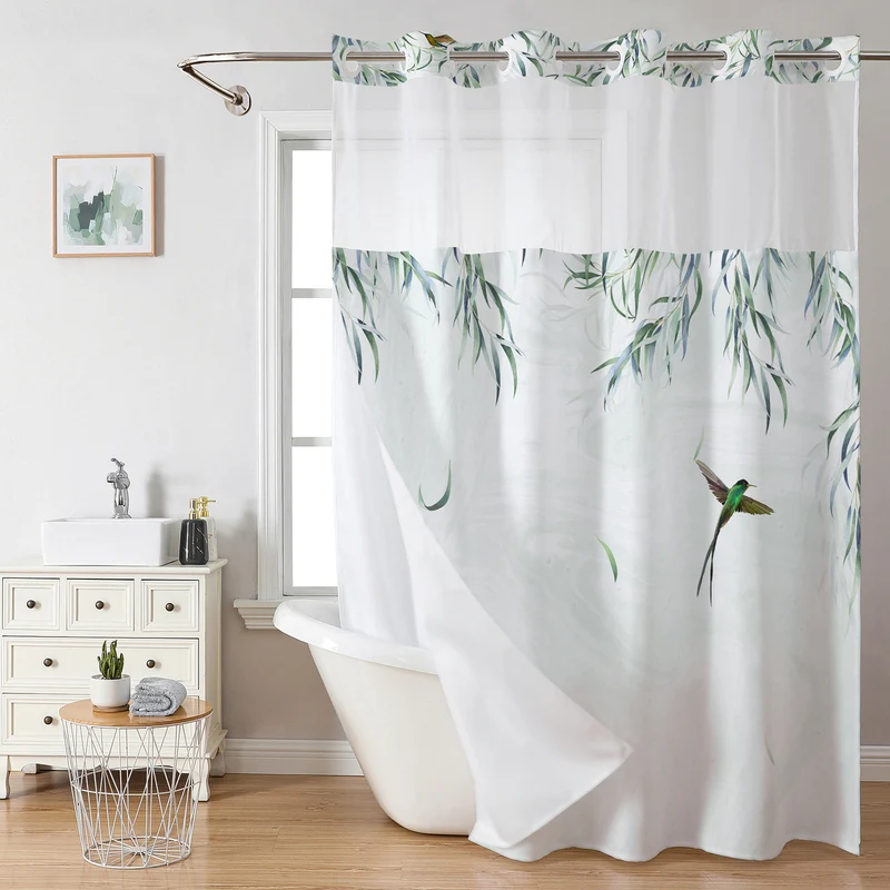 Duschvorhang mit Blumen-Schmetterling Skanto
