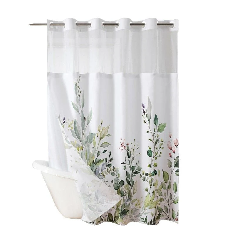 Duschvorhang mit botanischem Blumenmuster Skanto