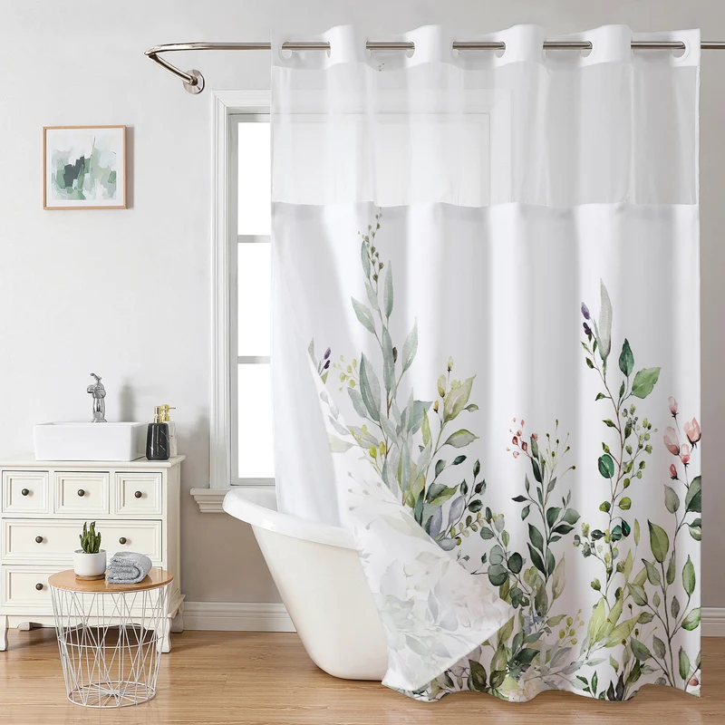 Duschvorhang mit botanischem Blumenmuster Skanto