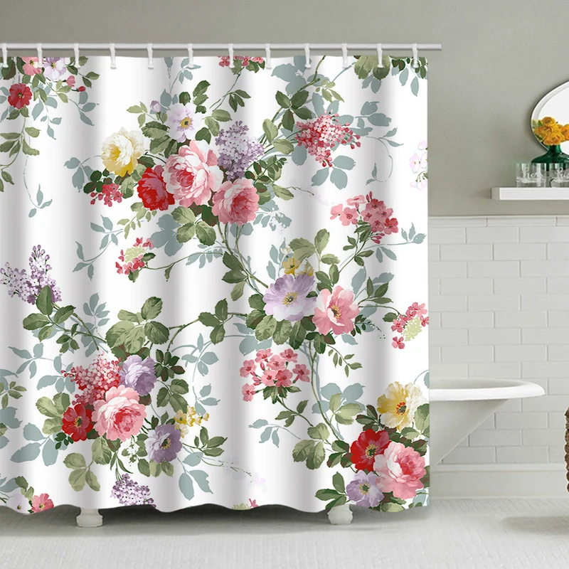 Duschvorhang Skanto mit Blumenmuster