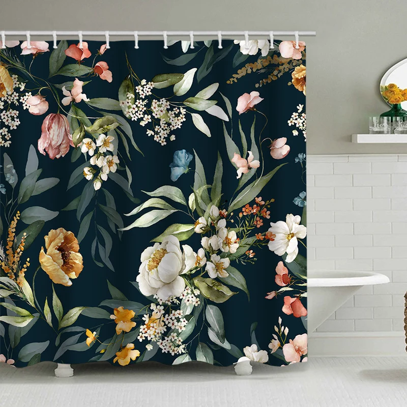 Duschvorhang Skanto mit Blumenmuster