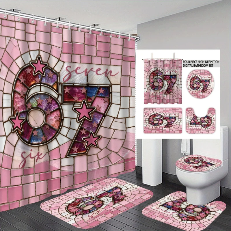 Badezimmer-Set im farbenfrohen Dessert-Design Skanto
