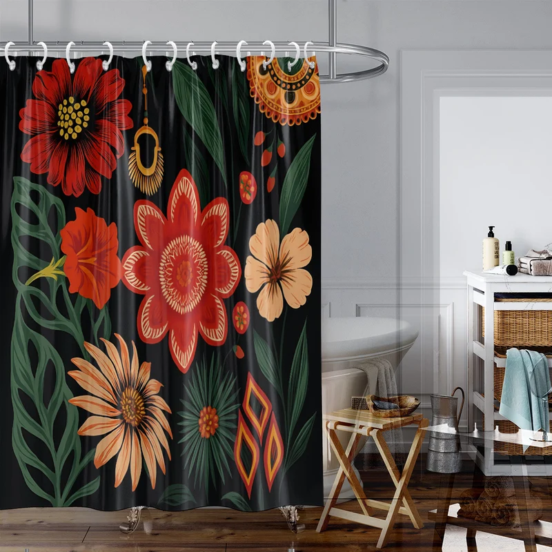 Duschvorhang im maritimen Küsten-Design Skanto