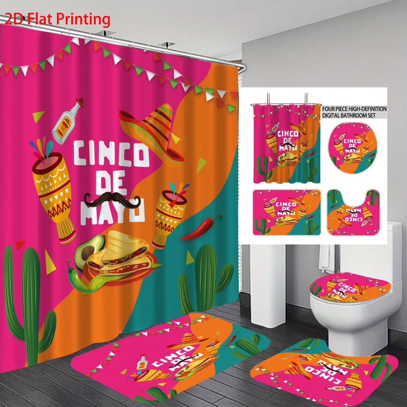 Komplettes Badezimmer-Set im Cinco de Mayo-Design Skanto