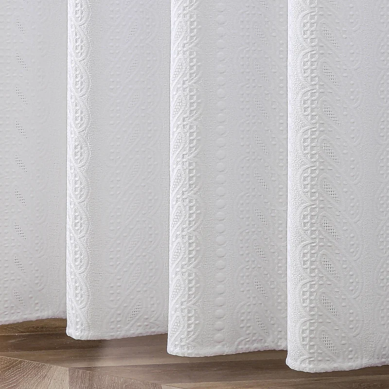 Duschvorhang mit strukturiertem Blattmuster Skanto