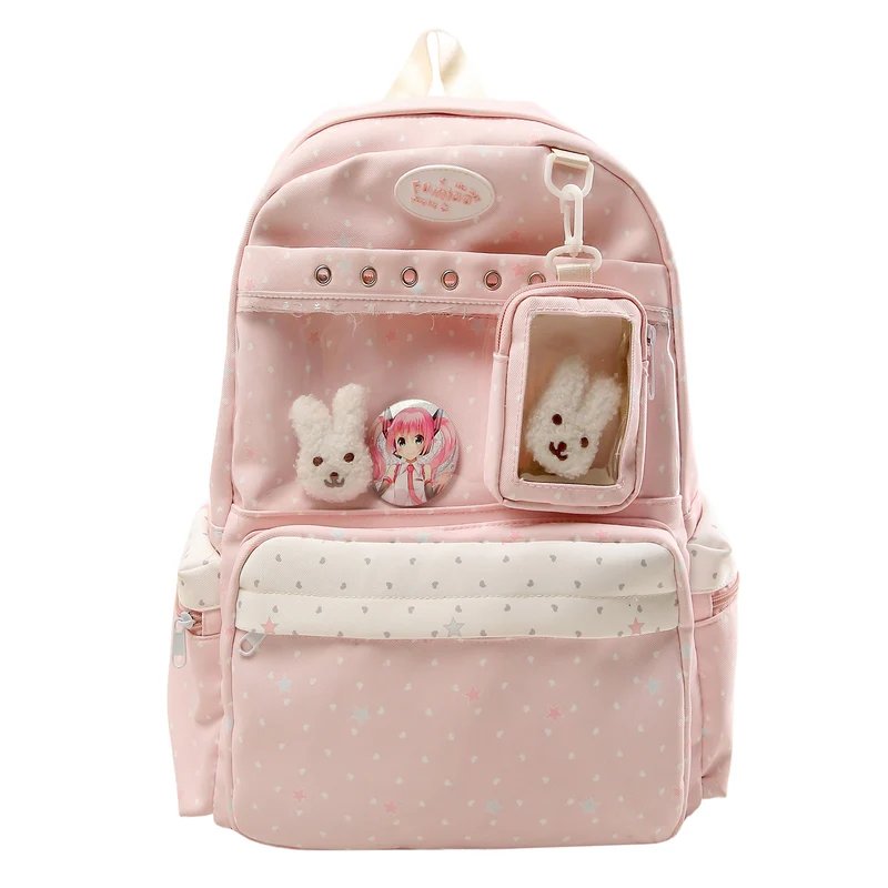 Charakter-Rucksack Skanto mit transparenter Tasche