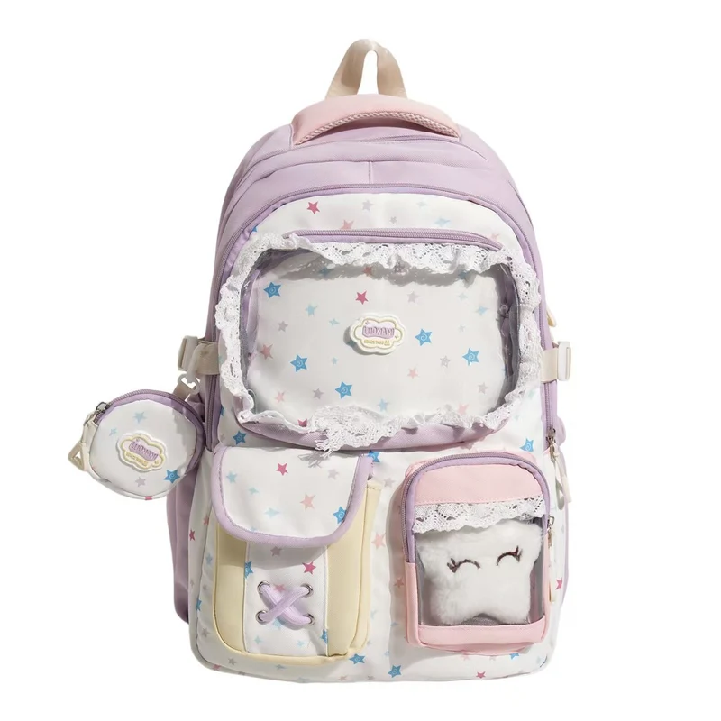 Rucksack Skanto mit transparenter Front und mehreren Fächern