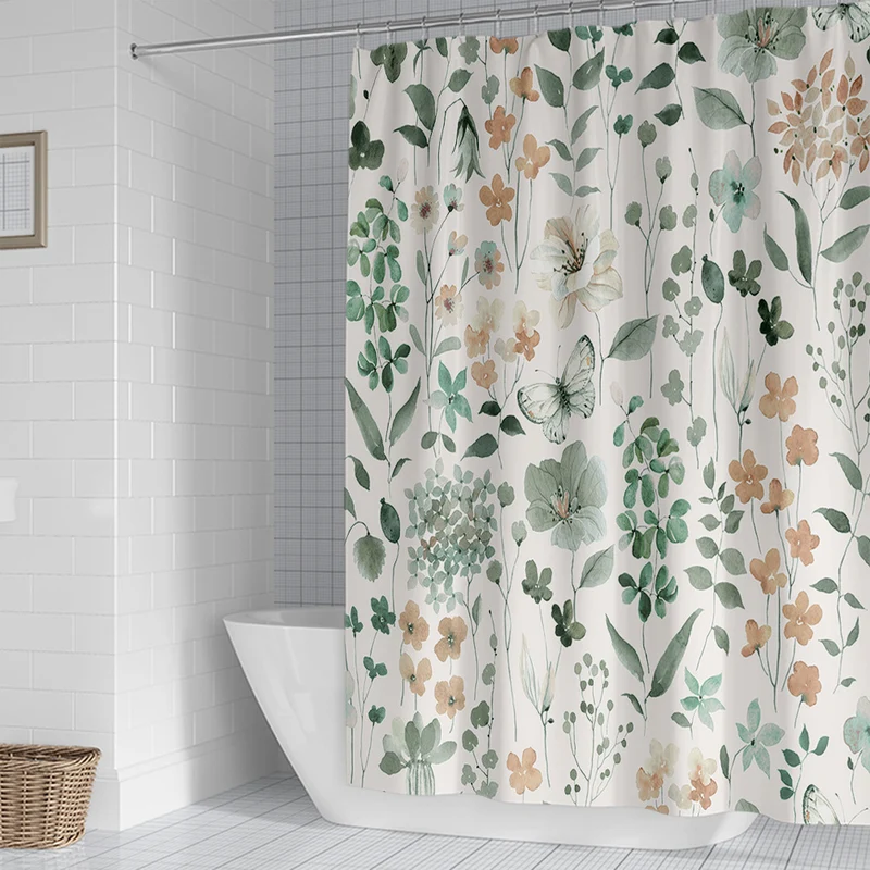 Duschvorhang Skanto mit Blumenkunst