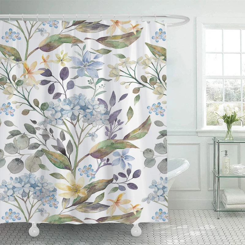 Duschvorhang Skanto mit Blumenkunst