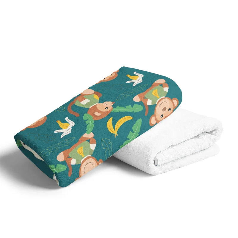 Badetuch mit künstlerischem Gorilla-Print Skanto